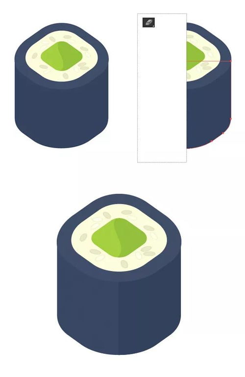 ai软件教程 寿司卷如何用软件绘制